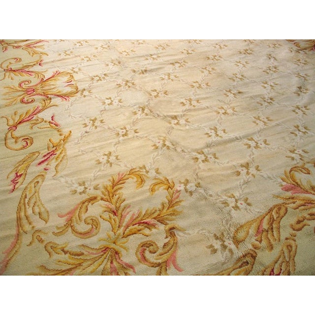 Rustic European Breathtaking in Aristocratic Elegance and Refined European Spanish Savonnerie Rug For Sale - Image 3 of 6