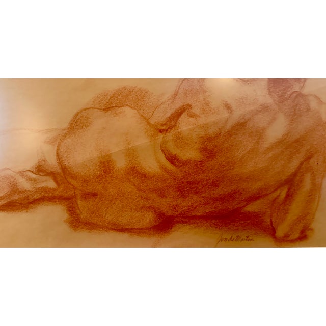 Late 20th Century Figurative Drawing by Renowned Artist Jon deMartin For Sale - Image 4 of 6