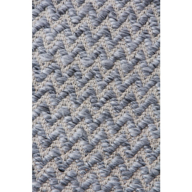 Transitional Witten Flatweave Polyester/Cotton Dark Gray Rug-10'x14" For Sale - Image 3 of 10