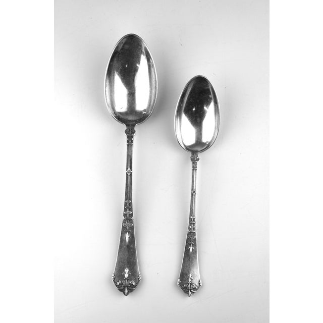 Antique Silver Tea Spoons, 1900s, Set of 12 For Sale - Image 11 of 12