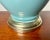 Metal 1970’s Teal Glass and Brass Ginger Jar Table Lamps For Sale - Image 7 of 11