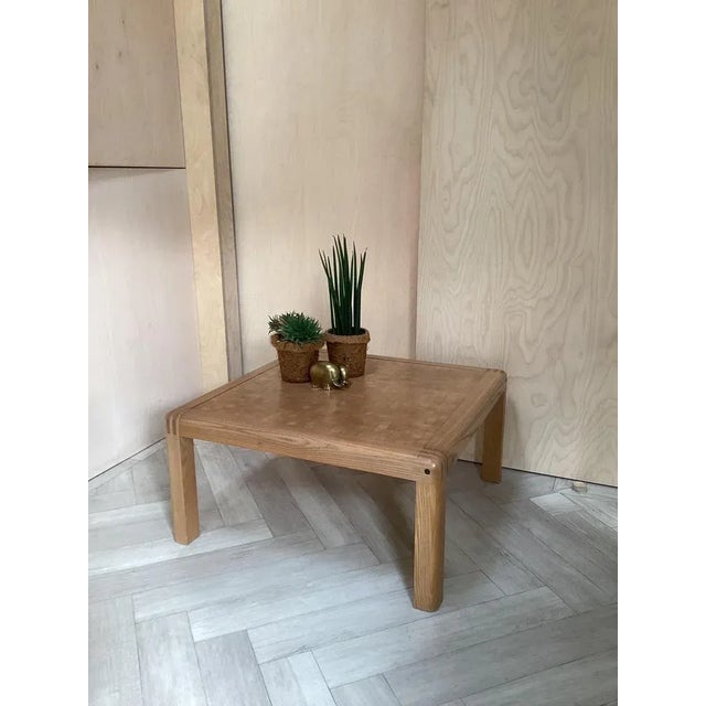 Mid-Century Modern Scandinavian Checkered Oak Coffee Table, 1980s For Sale - Image 3 of 8
