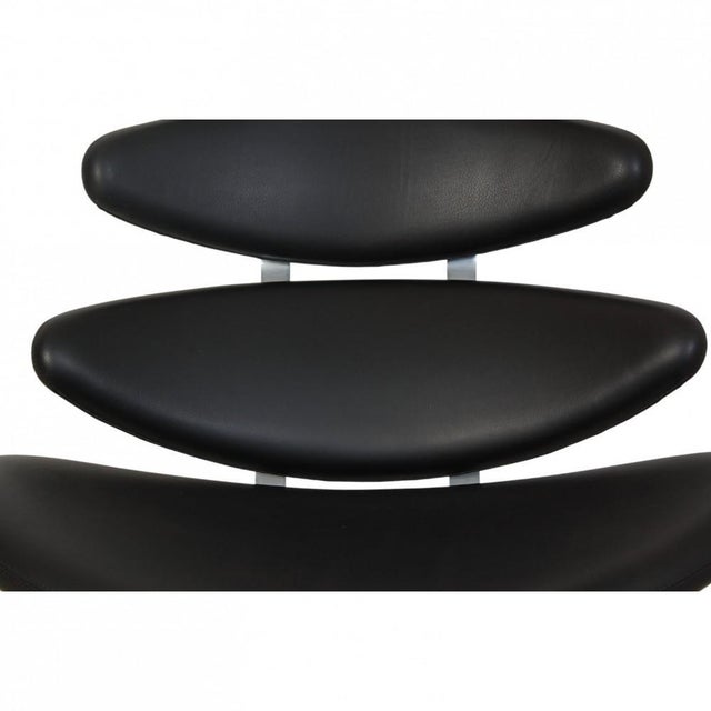 Vintage Corona Chair in Black Leather by Erik Jørgensen, 2020 For Sale - Image 5 of 15