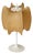 Beige Tulip Cocoon Table Lamp with Brass Base attributed to Castiglioni for Hille, Italy, 1960s For Sale
