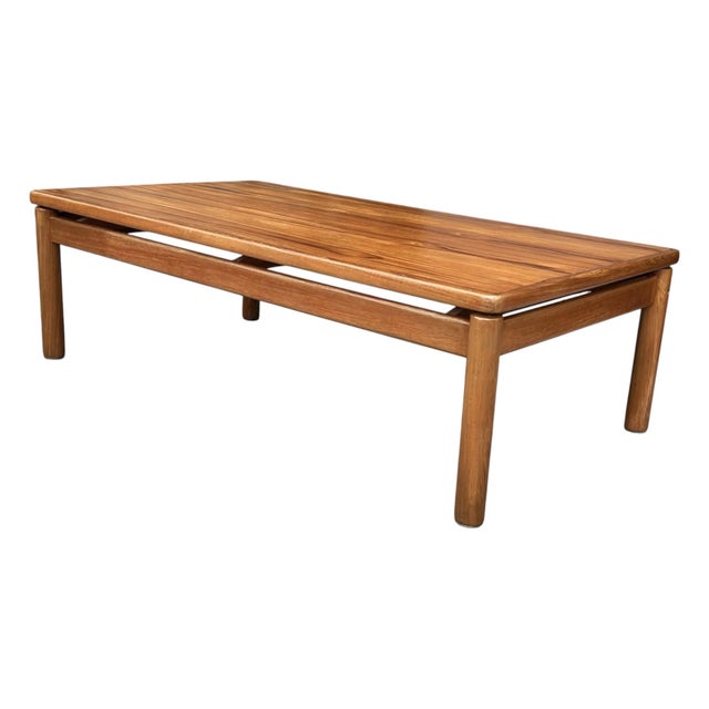 Vintage Danish Modern Solid Wood Coffee Table For Sale - Image 4 of 12
