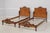 Queen Anne Pair of Batesville Vintage Burl Wood Single Beds For Sale - Image 3 of 15