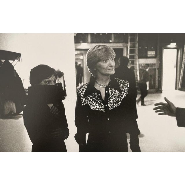 Michel Giniès, Françoise Sagan in the Apostrophes Studios, 1985, Silver Print For Sale - Image 4 of 4