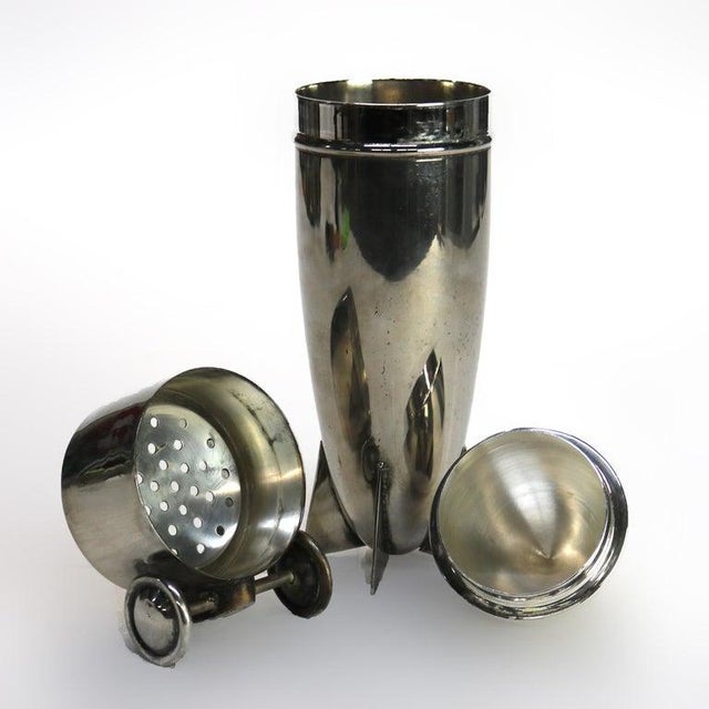 Circa 1940 Vintage Mid Century Modern Silver Plated Chrome