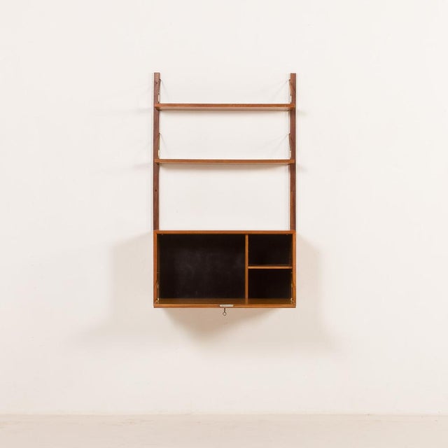 Teak Shleving Wall Unit with Bureau by Poul Cadovius for Cado,1960s For Sale - Image 6 of 18