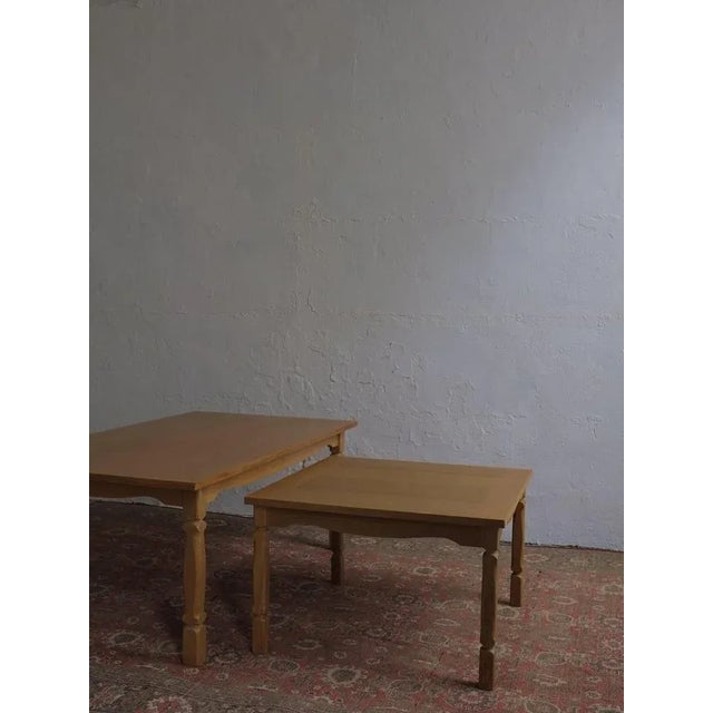 Carved Oak Coffee Table by Henning Kjaernulf, Denmark, 1950s For Sale - Image 3 of 5