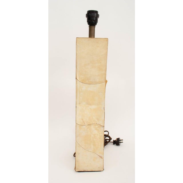 Mid-Century Modern Jean-Michel Frank Style Goatskin Table Lamp For Sale - Image 3 of 10