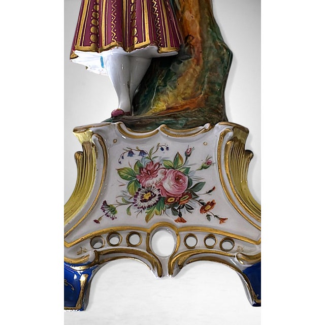 Mid 19th Century Napoléon III Style French Polychrome Porcelain Figurine by Porcelaine De Paris For Sale - Image 10 of 18
