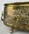 Vintage Brass Footed Planter with Floral Lion Handles For Sale - Image 4 of 18