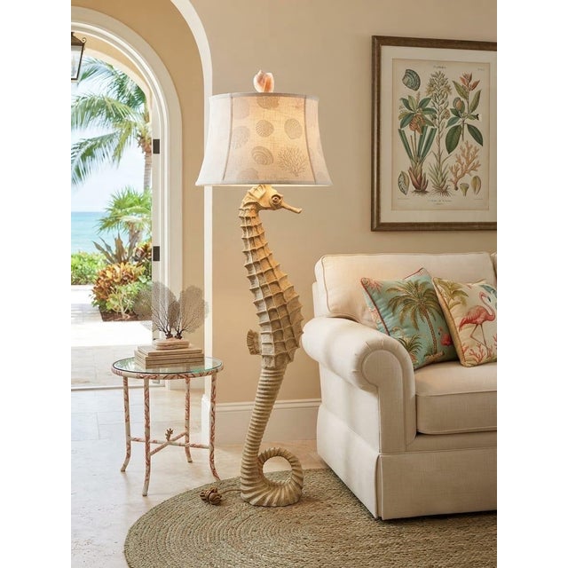 Vintage Sculptural Resin Seahorse Floor Lamp For Sale - Image 12 of 12