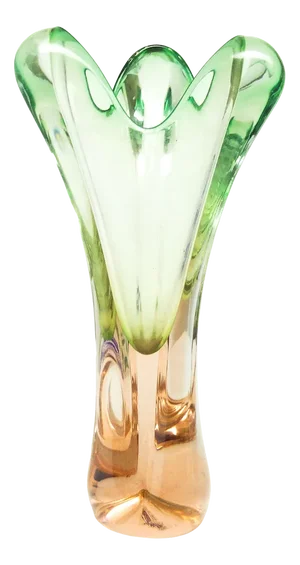 Postmodern Vase from Chribska Glassworks, Czechoslovakia, 1930s