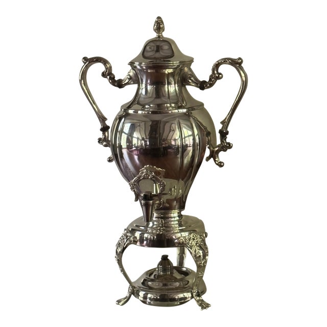 Early 20th Century Silverplate Samovar, Coffee Urn Made by Sheridan For Sale