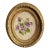1970s Floral Needlepoint in Oval Frame For Sale