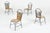 John Vesey set of 4 trompe l'oeil basket chairs featuring hand-painted seats and backs with floral and basket designs. -...