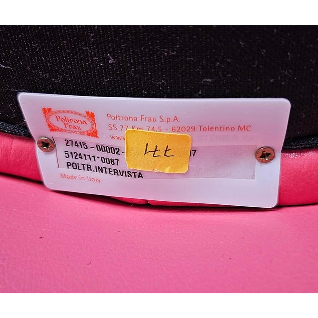 Intervista Club Chair in Pink Leather from Poltrona Frau, Italy, 1989 For Sale - Image 9 of 14