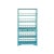 Wood Turquoise Fountain Blue 5 Shelves 2 Drawers Bookcase Display Cabinet For Sale - Image 7 of 7