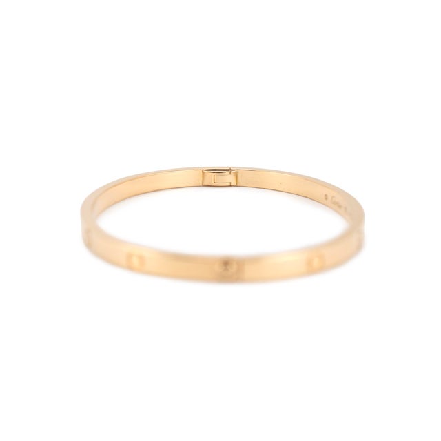 Modern Cartier Love Small Model 18k Yellow Gold Bangle Bracelet For Sale - Image 3 of 9