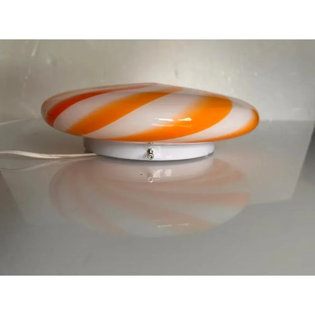 Early 21st Century Italian Clear Amber Swirls Wall Sconce in Murano Glass by Simoeng For Sale - Image 5 of 9
