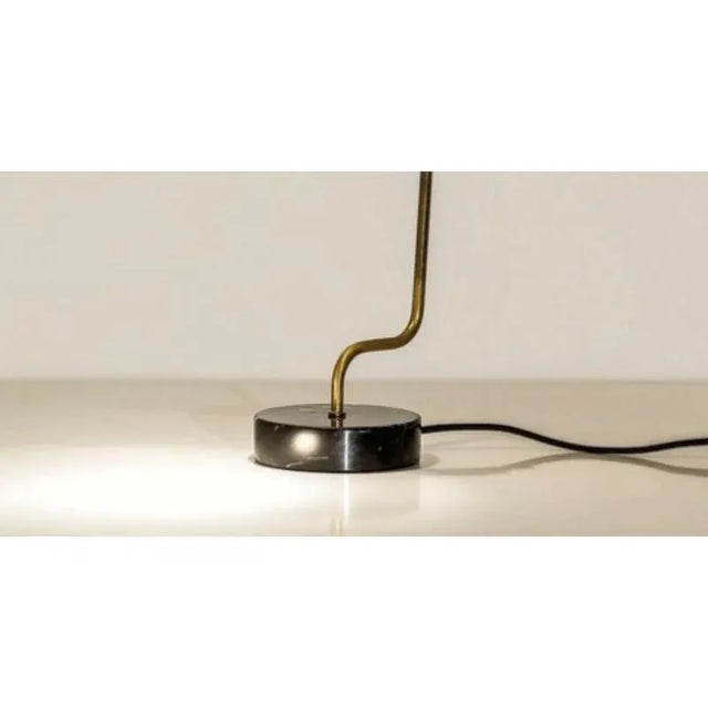 TF200 Table Lamp in Satin Brass with Black Marble Base by Daluce For Sale - Image 4 of 8