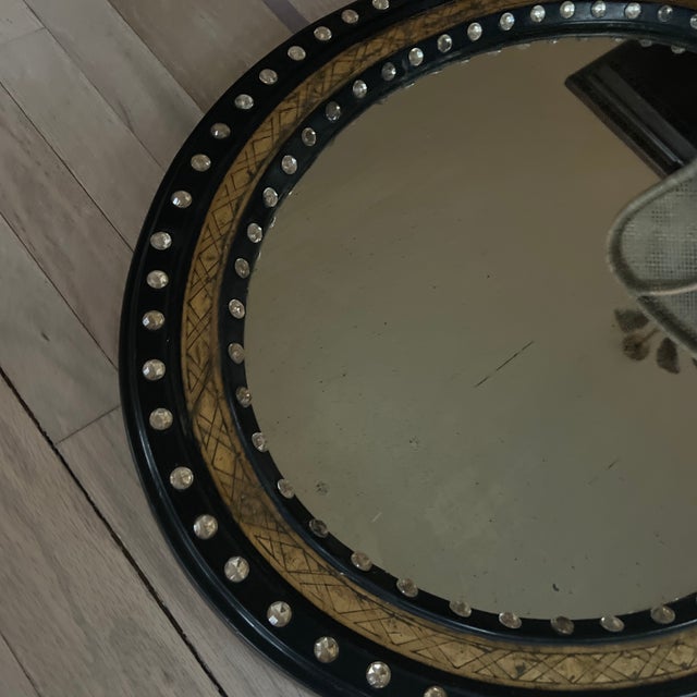 Late 19th Century Antique Ebony and Gilt George III Irish Mirror For Sale - Image 5 of 8