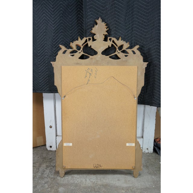 Wood Vintage French Louis XVI Neoclassical Gilt Wall Hanging Mirror Mirror Fair 56" For Sale - Image 7 of 16
