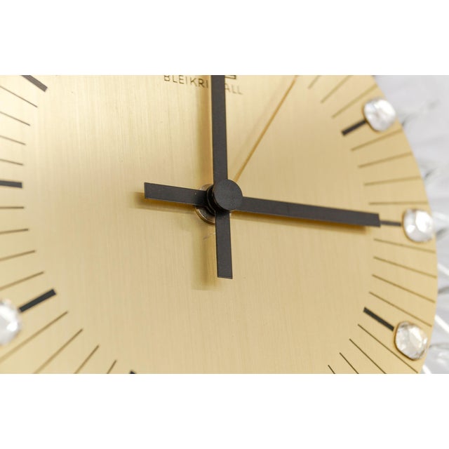 Hollywood Regency Wall Clock in Lead Crystal from Joska, 1970s For Sale - Image 6 of 9