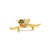 A Mid-century gold hummingbird brooch. Features round green emeralds totaling 0.15 carats. Accented with single-cut white...