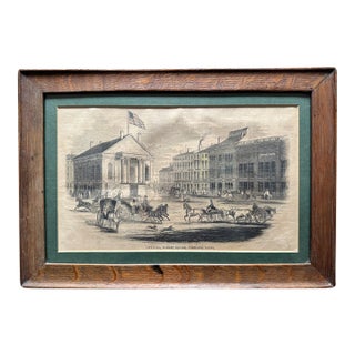 1853 Engraving, Portland, Maine For Sale
