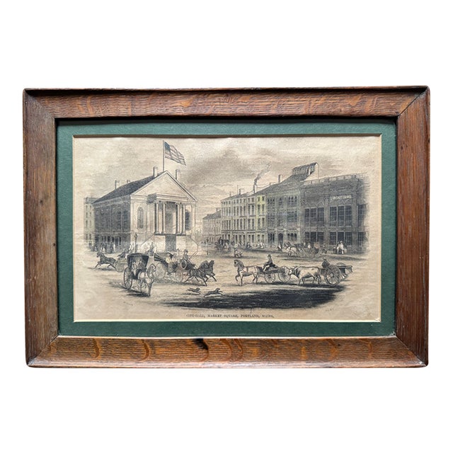 1853 Engraving, Portland, Maine For Sale