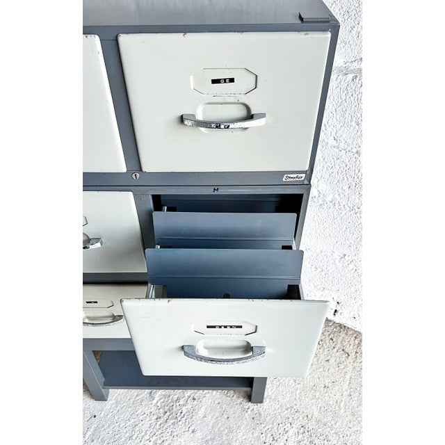 Metal Vintage Archive Cabinet with Drawers from Strafor, 1960s For Sale - Image 7 of 17