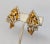 1950s Vintage 1950s Signed Kramer Goldtone Faux-Citrine Leaf Clip Earrings-2 Pieces For Sale - Image 5 of 8