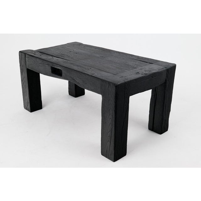 Gold Reclaimed Charred Oak Table by Logniture For Sale - Image 8 of 18