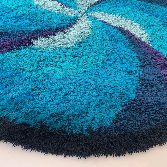 Extra Large Scandinavian High Pile Rya Rug from Ege Taepper, 1970s For Sale - Image 13 of 18