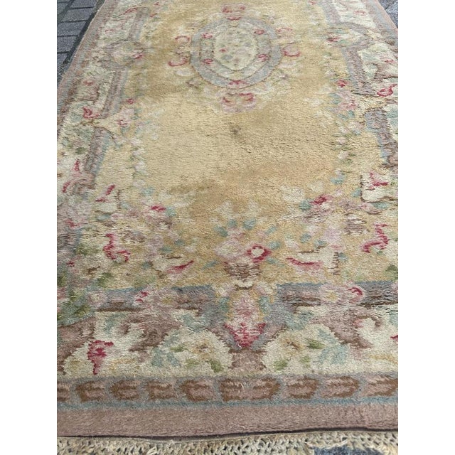 Mid-Century Indian Savonnerie Design Rug, 1950s For Sale - Image 11 of 18