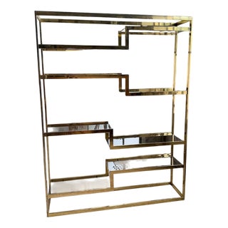 Regency Style Brass Shelf from Belgo Chrom, 1970s For Sale