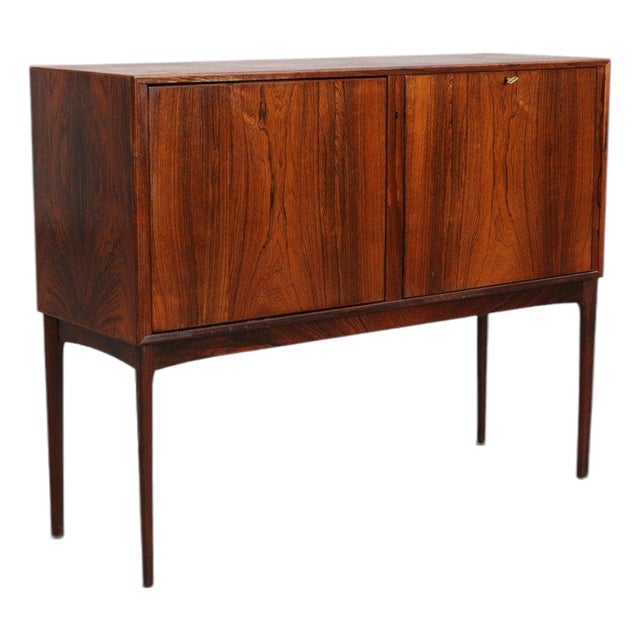 Mid 20th Century Rare Rotating Rosewood Bar Cabinet by Sola Møbelfabrik, Attributed For Sale