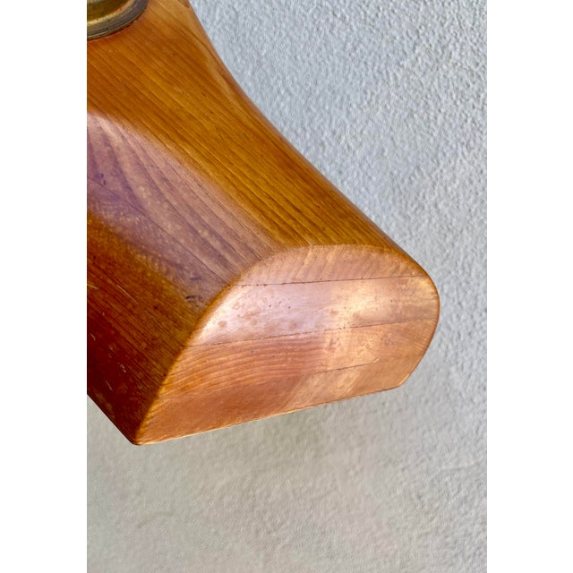 Light Yellow Old Weather Station made from Wooden Airplane Propeller, 1930s For Sale - Image 8 of 15