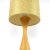 Mid-Century Modern Mid-Century Scandinavian Table Lamp with Stylized Yellow-Gold Shade For Sale - Image 3 of 9