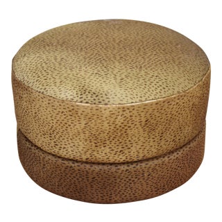 Cheetah Spot Cowhide Storage Ottoman Trunk For Sale