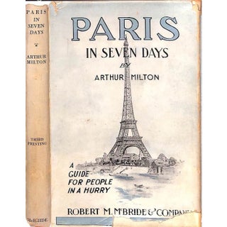 "Paris in Seven Days: A Guide for People in a Hurry" 1924 Milton, Arthur For Sale