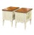 1970s Vintage American of Martinsville Parquet Top White Nightstands - a Pair For Sale In Philadelphia - Image 6 of 13