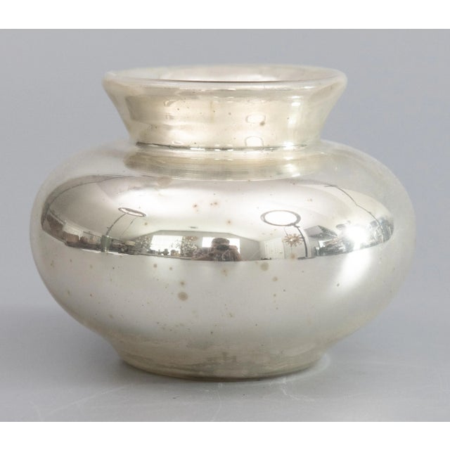 Victorian Antique 19th Century English Mercury Glass Vase For Sale - Image 3 of 7