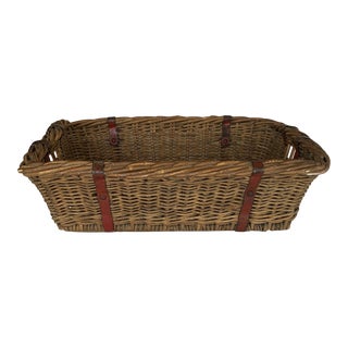 Antique French Kindling Basket For Sale