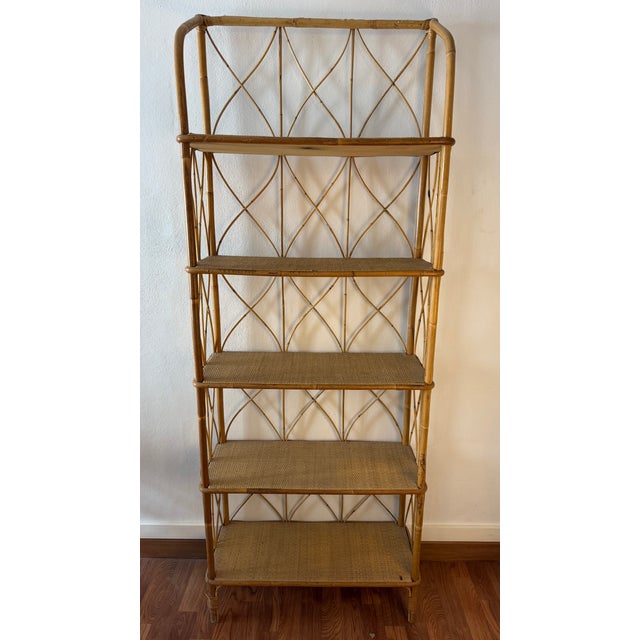 1960s Rattan Shelf, France, 1960s For Sale - Image 5 of 9