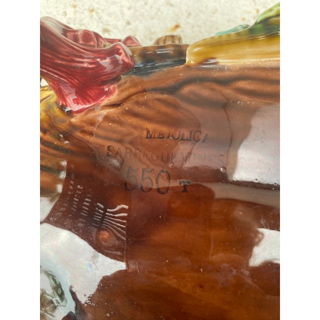 19th Century Large Majolica Shell & Coral Jardiniere Sarreguemines For Sale - Image 10 of 11