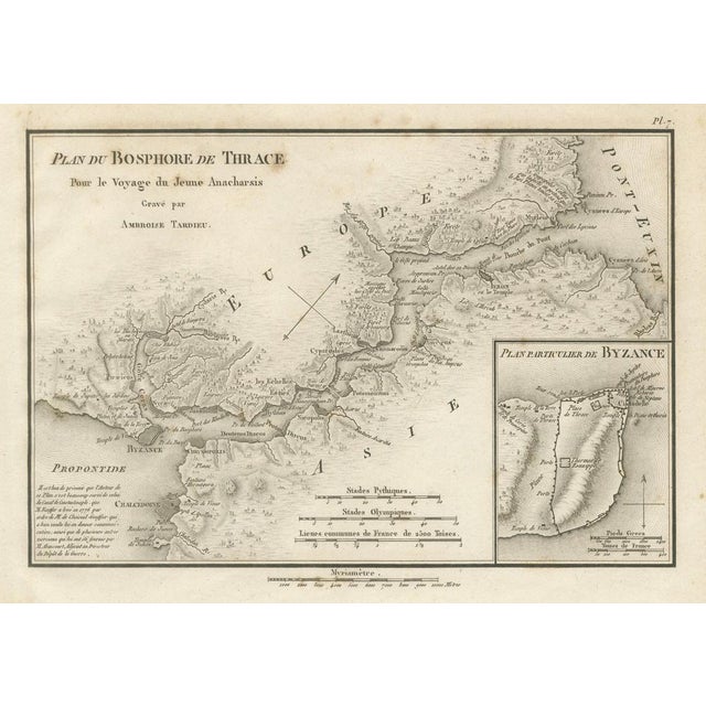 Ancient Bosphorus and Byzantium Map from Ambroise Tardieu, 1825 For Sale - Image 10 of 10